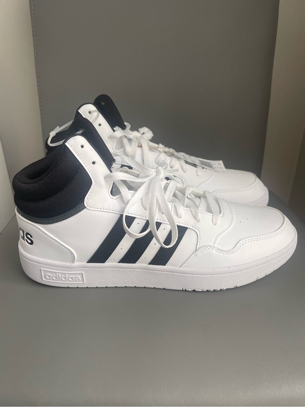 Adidas Hoops 3.0 Mid Sneakers White Black Men’s 11.5